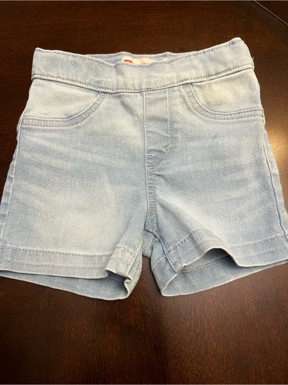 Levi's Light Blue girls adjustable Denim Shorts size 6